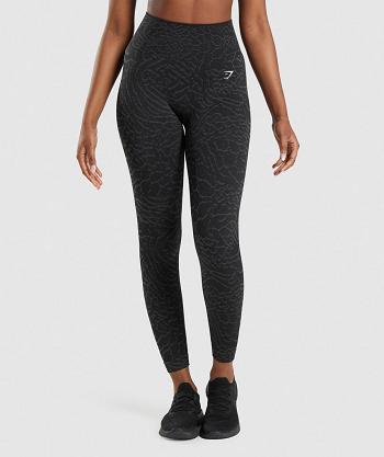 Dámské Legíny Gymshark Adapt Animal Seamless Černé | CZ 4023UZG
